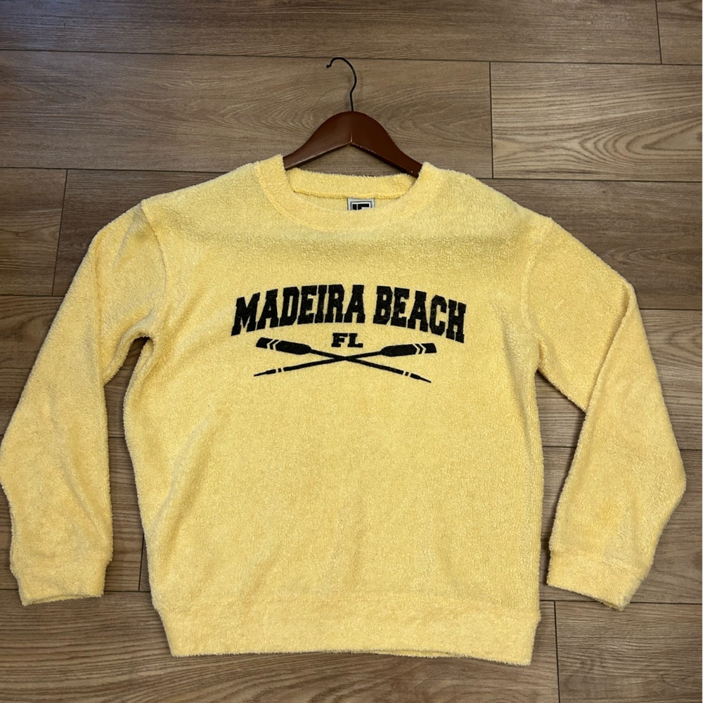 Vintage Madeira Beach Florida Terry Cloth Sweatshirt | 80/90’s Coastal Resort